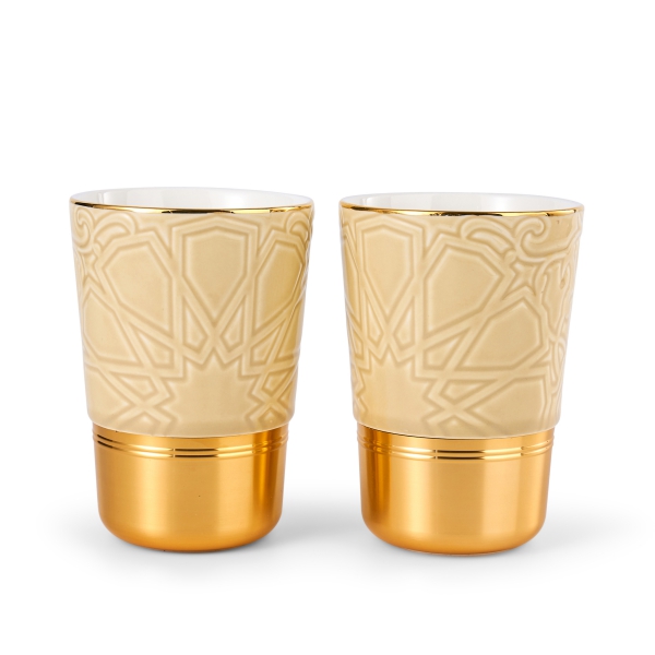 Cappuccino Set Of Two Cups From Majlis - Beige