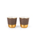 Espresso Set Of Two Cups From Majlis - Brown
