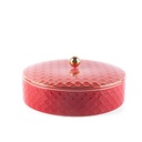 Large Date Bowl From Rattan - Red