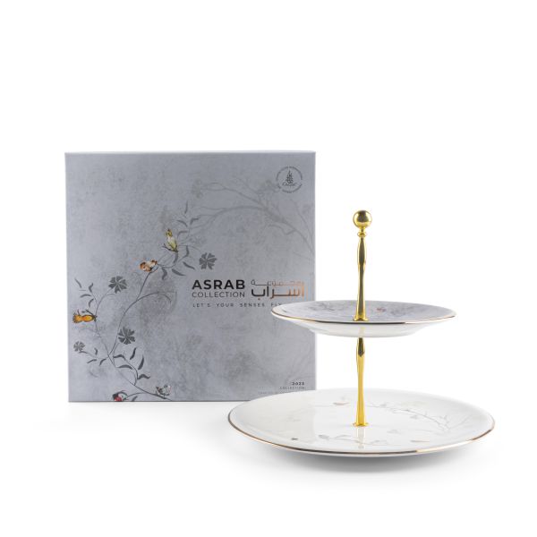 2 Tier  Serving Set  From Asrab - Grey