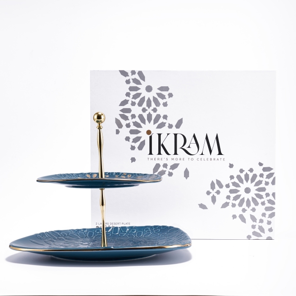 Blue - 2 Tier Plate From Ikram