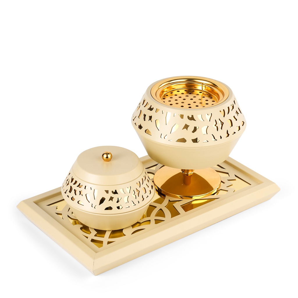 Incense Burner With Elegant Design From Majlis - Beige