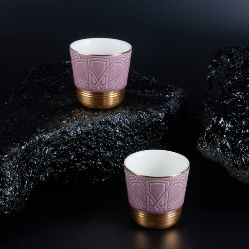 [AM1062] Espresso Set Of Two Cups From Majlis - Purple