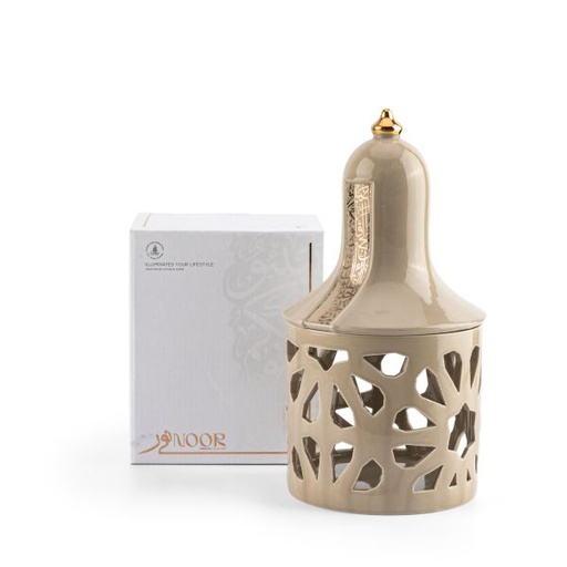 [ET2243] Large Electronic Candle From Nour - Beige