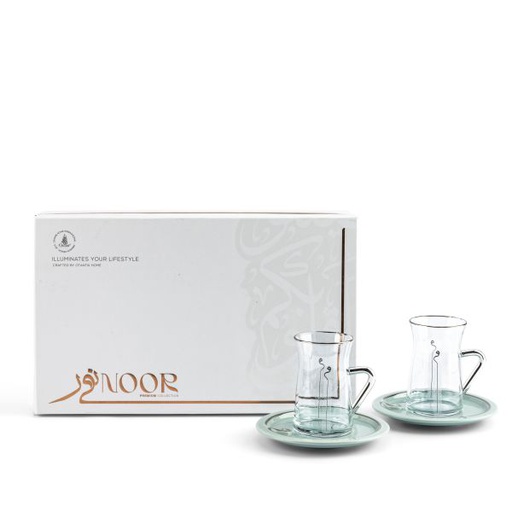[ET2270] Tea Glass Set 12 pcs From Nour - Blue