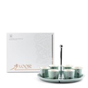 Arabic Coffee Set With cup Holder From Nour - Blue