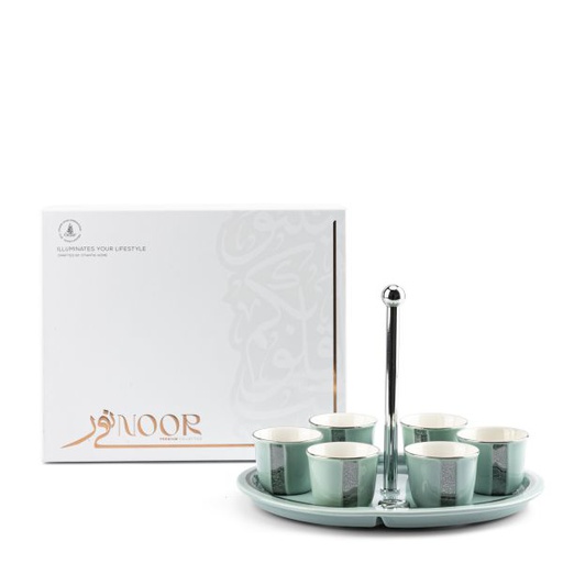 [ET2290] Arabic Coffee Set With cup Holder From Nour - Blue