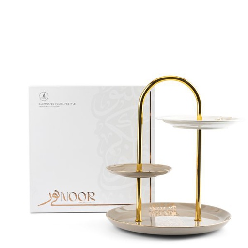 [ET2298] Serving Stand With 3 layers From Nour - Beige