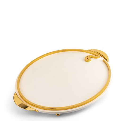 [HJ1133] Luxury Serving Tray From Nour - White