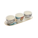Snack tray set of 4 in printed color box