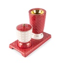 Incense Burners From Rattan - Red